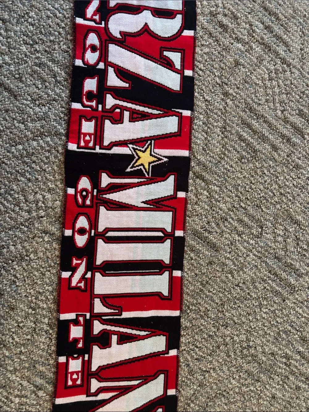 Revolution Forza Milan Wall Tapestry Scarf - Red, Black, White. Vintage 1990’s.